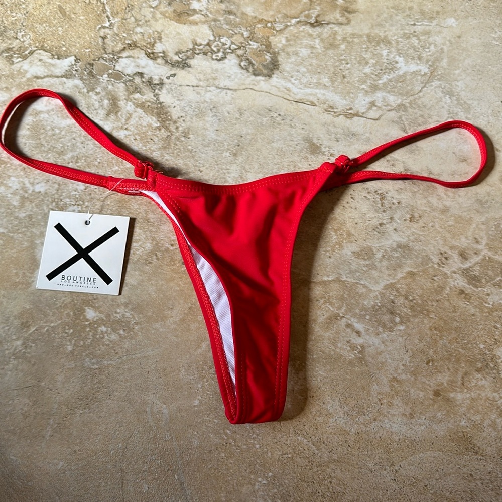 NWT Boutine LA Red Thong Bottoms Large